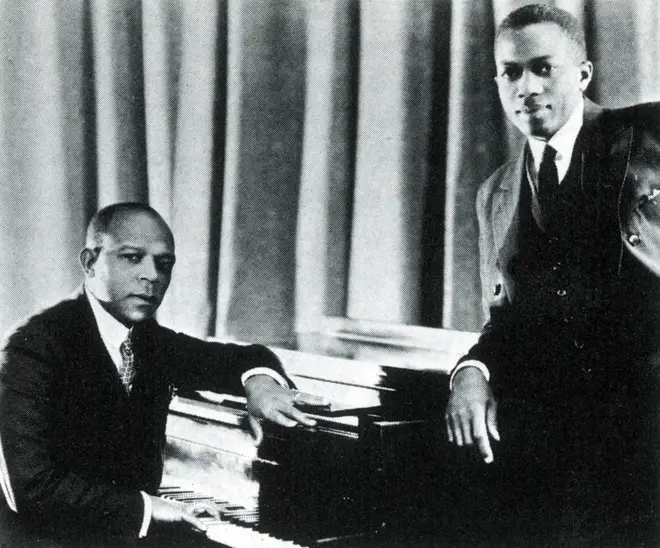 J. Rosamond Johnson (left) with singer Taylor Gordon