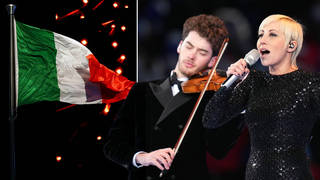 Pop singer Malika Ayane and violinist Giovanni Andrea Zanon