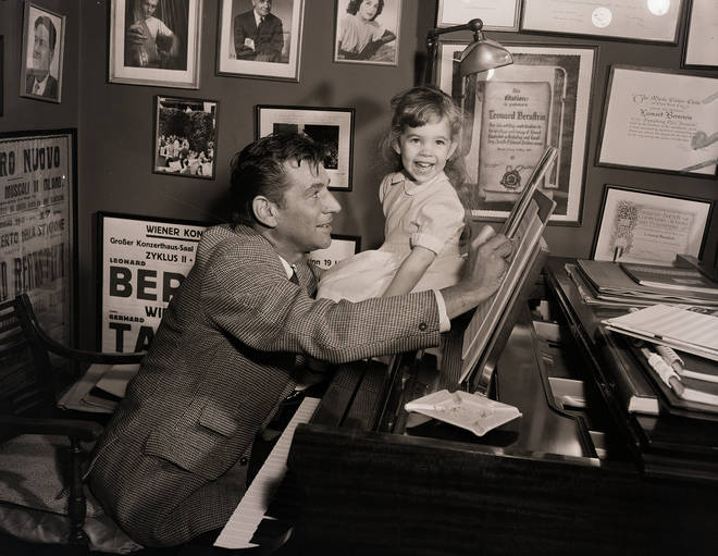 Leonard Bernstein with his daughter Jamie