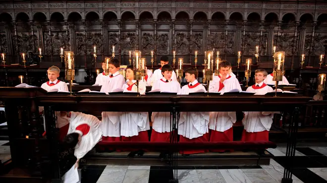 Kings College Choir Rehearse 'A Festival of Nine Lessons and Carols'