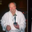 The German-born composer celebrated his Oscars win in a hotel bathrobe