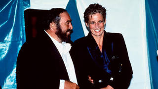 Luciano Pavarotti and Princess Diana