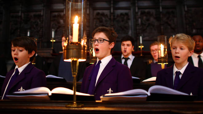 Chorister Rehearse For A Festival of Nine Lessons and Carols At Kings College Cambridge