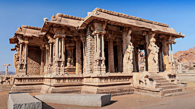 Musical pillars at the Vijaya Vittala Temple