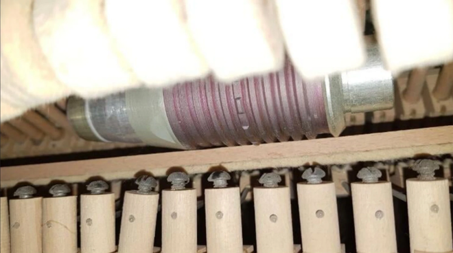 A VOG-25P grenade was discovered inside Darynka’s piano