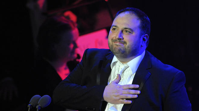 Wynne Evans performs during the Classic FM Live concert at the Wales Millennium Centre in Cardiff