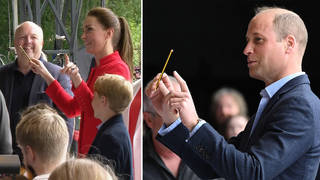 The Duke and Duchess of Cambridge conduct the Welsh Pops Orchestra