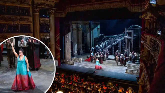 Anna Netrebko performs at La Scala in 2019 in a production of ‘Tosca’