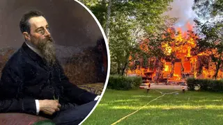 Russian composer Rimsky-Korsakov’s estate was engulfed in flames over the weekend