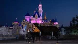 Acclaimed pianist Lang Lang launches his new album The Disney Book, filming the music video for his new single ‘Feed the Birds’ at sunrise in front of Sleeping Beauty Castle at Disneyland Park in California.