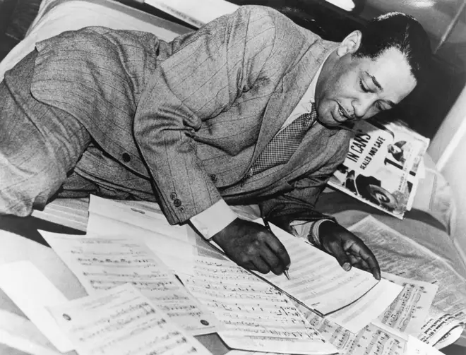 Duke Ellington Writing on Music Scores