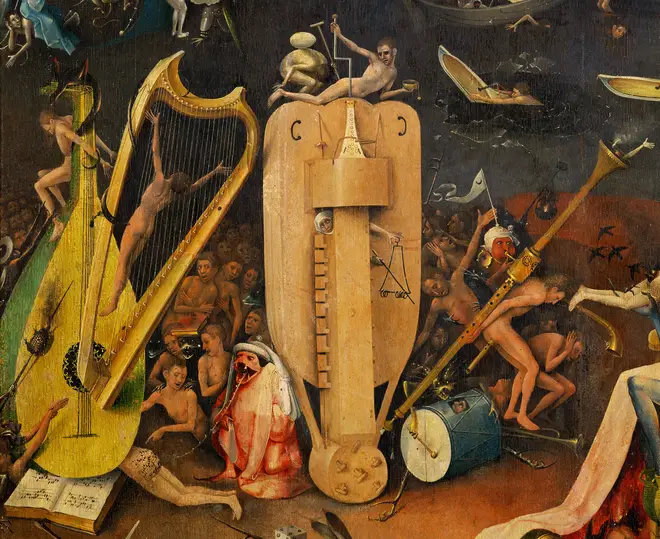Hieronymus Bosch reserves a special place in hell for Medieval musical instruments.