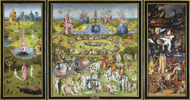 Hieronymus Bosch’s Garden of Earthly Delights, completed c. 1490-1510.