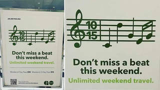Metrolinx’s new train posters have caused havoc among musicians online.