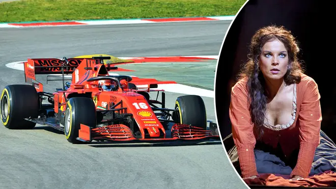 The overture to Georges Bizet’s Carmen is played as F1 drivers spray champagne on the podium.