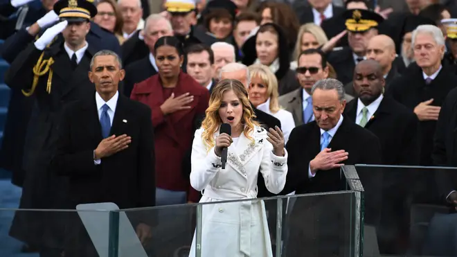 Jackie Evancho performing at Donald Trump's Inauguration Ceremony