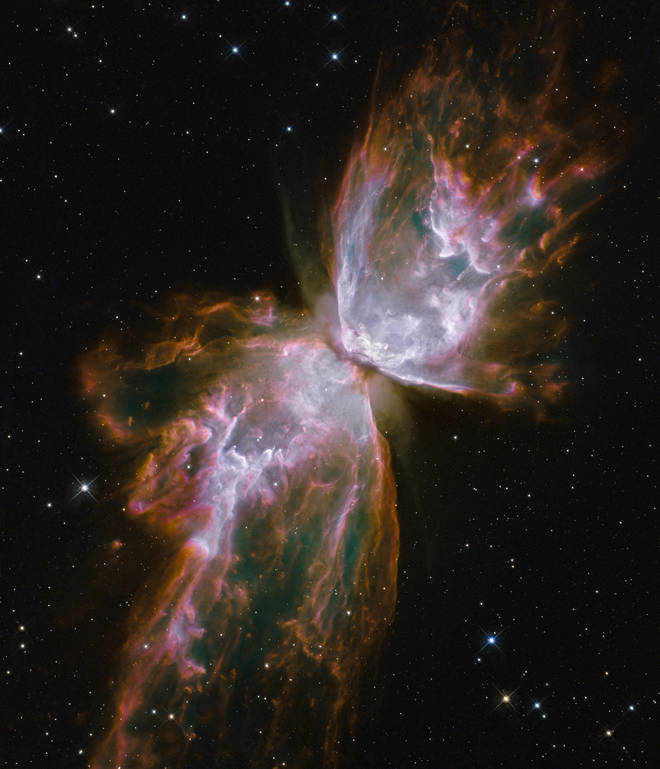 NASA's Hubble Space Telescope has captured an image of the stunning Butterfly Nebula.
