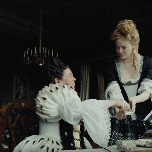 Olivia Colman and Emma Stone in The Favourite