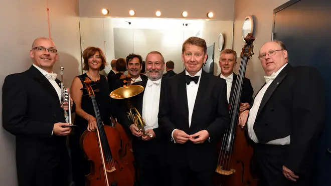 Bill with members of the Royal Liverpool Philharmonic Orchestra for Classic FM’s 25th birthday celebrations