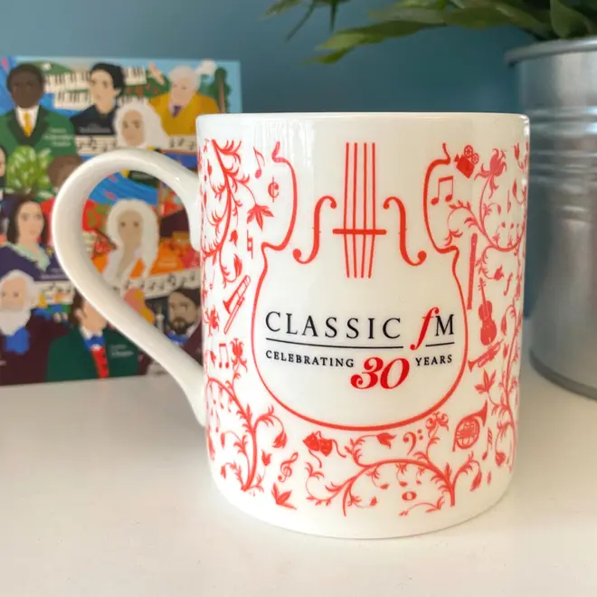 Celebrate Classic FM’s 30th birthday with a limited edition, fine bone china mug.
