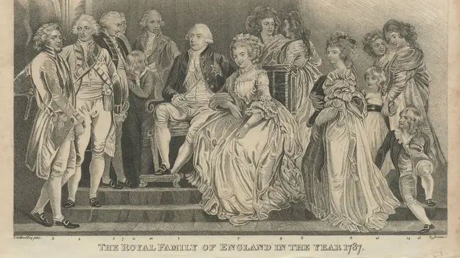 King George II with members of his family in 1737