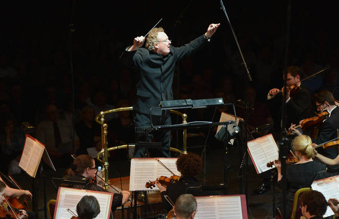 Composer Howard Goodall conducts at Classic FM Live in 2013