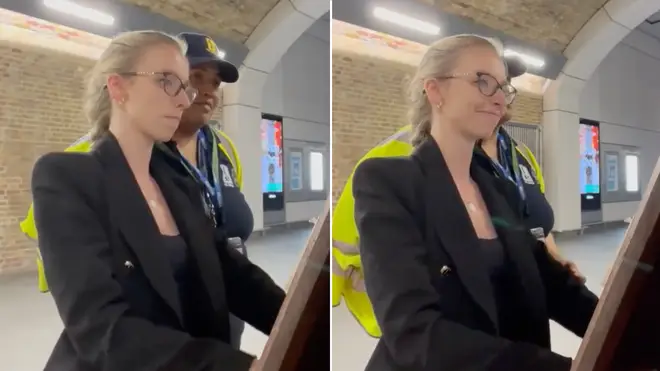 Organist, Anna Lapwood, performs the Handel aria with soprano, and security guard, Marcella