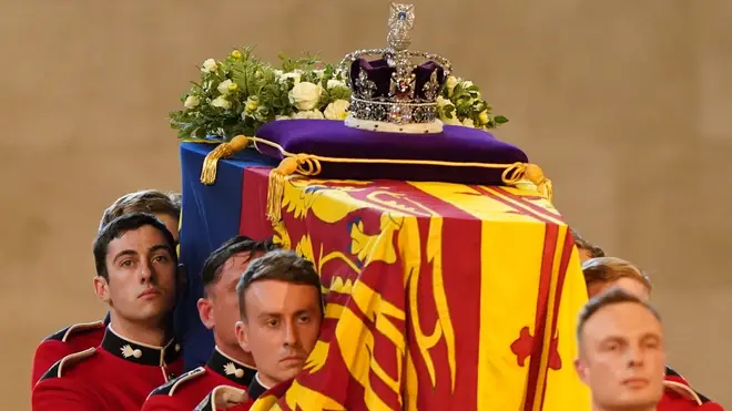 Her Majesty’s coffin has traveled across the UK, and is now on its final journey to Windsor Castle.