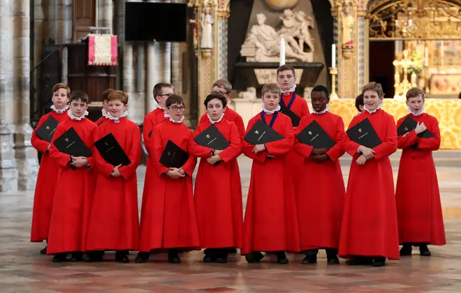 The boy choristers of the Choir of Westminster Abbey, 2019