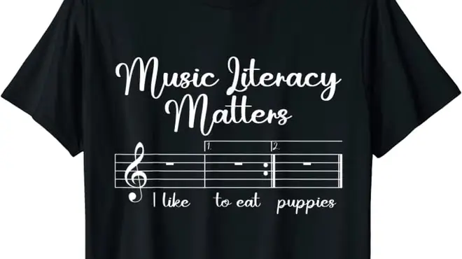 Music literacy matters T-shirt