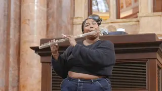 Lizzo plays a flute which belonged to former American President, James Madison in the Library of Congress
