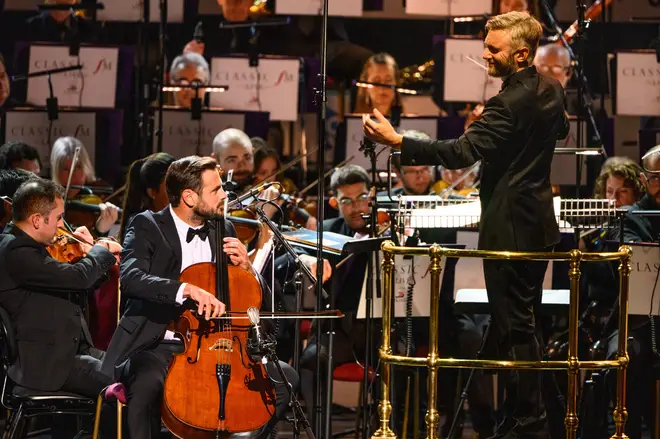 Cellist HAUSER with conductor Kirill Karabits