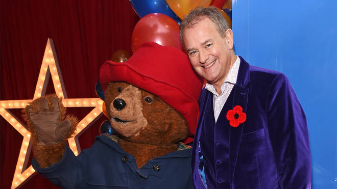 Hugh Bonneville (Mr Brown) poses with Paddington Bear at the world premiere of ‘Paddington 2’.