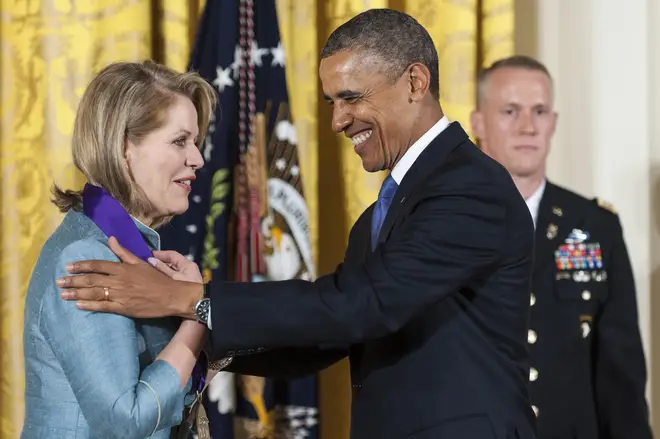 Barack Obama presents Renée Fleming with the National Medal of Arts