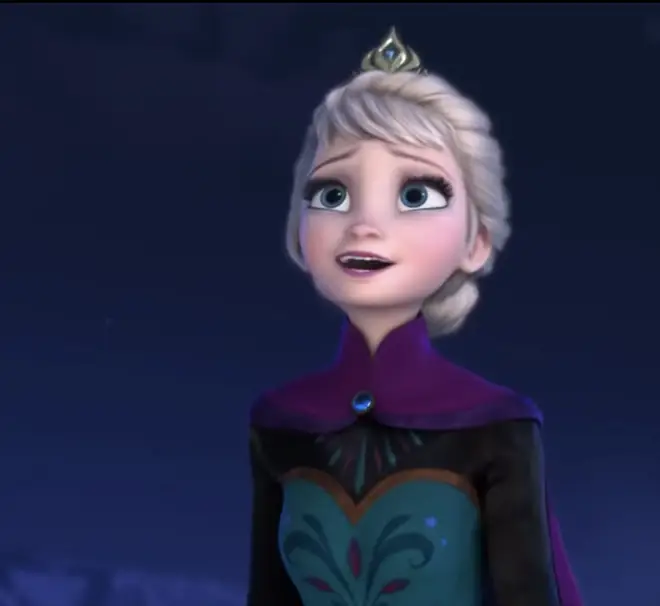 Elsa from Frozen, singing 'Let It Go'