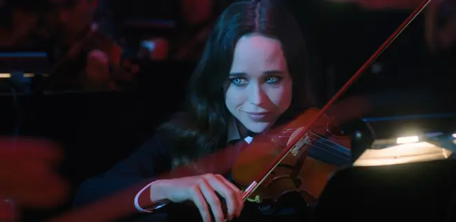 Elliot Page plays the violin as Vanya Hargreeves in season 1 of The Umbrella Academy.