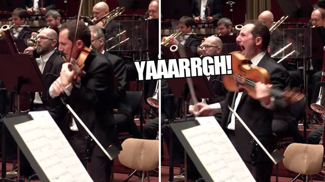Violist yells during concerto