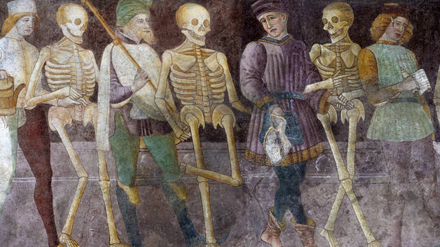 'The Macabre Dance, Fresco, Lombardy', by Giacomo Borlone