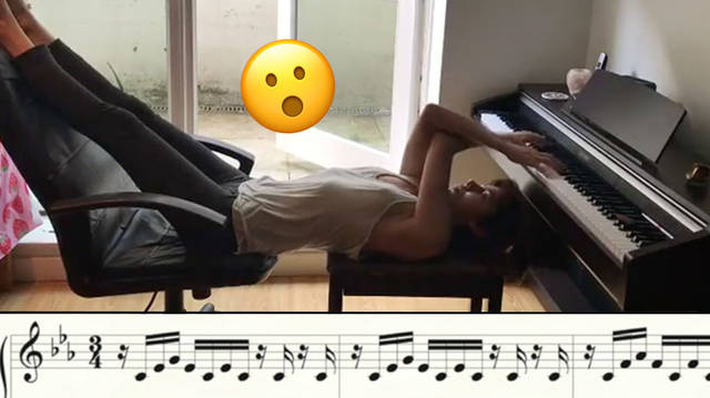 This incredible pianist played Bach upside down