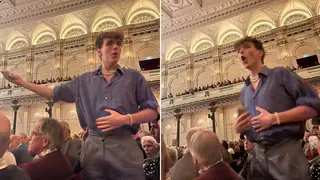 Protestor, ‘Sebastian’ was one of three Extinction Rebellion members who interrupted a performance at The Royal Concertgebouw earlier this week