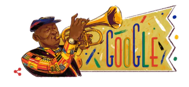 Today's Google Doodle celebrates Hugh Masekela
