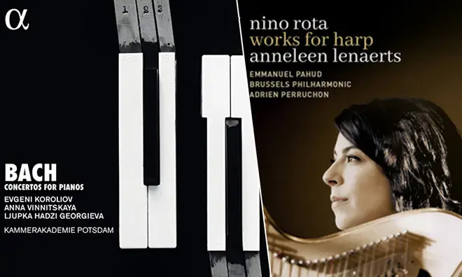 New Releases: Bach: Concertos for Pianos – Koroliov, Vinnitskaya, Georgieva; Nino Rota: Works for Harp – Anneleen Lenaerts