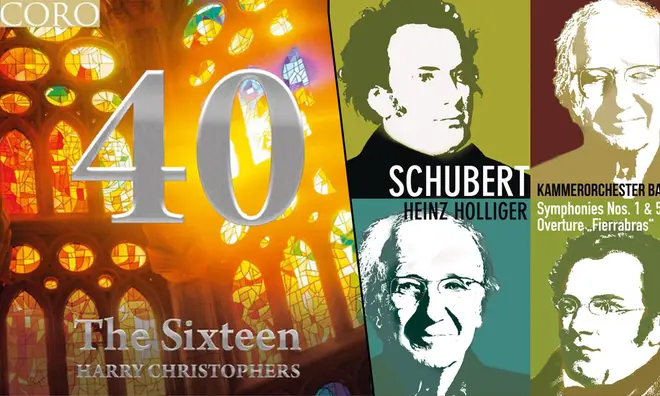 New Releases: 40 – The Sixteen; Schubert Symphonies Nos. 1 & 5 – Heinz Holliger & Kammerorchester Basel