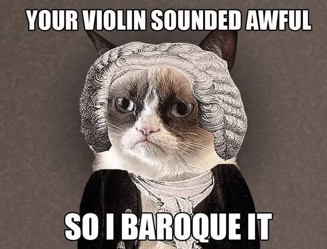 Baroque grumpy cat