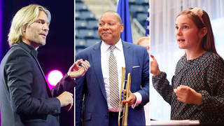 The 10 greatest composers of the 21st century (L-R: Eric Whitacre, Wynton Marsalis, Alma Deutscher)