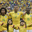 Brazil's players sing Brazilian national anthem at 2014 FIFA World Cup