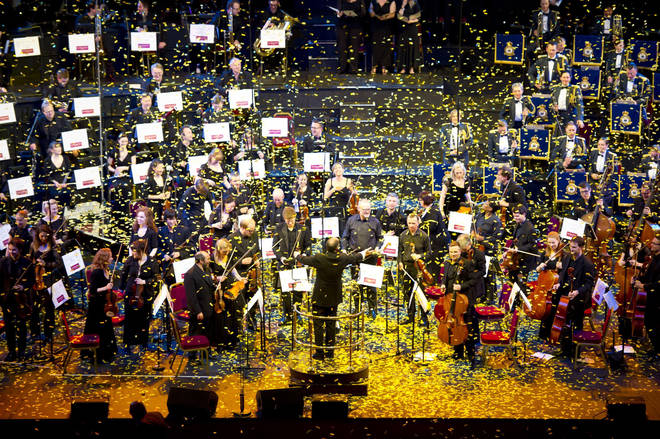 The Royal Northern Sinfonia, conducted by Martin Yates, performing at Classic FM Live in 2014