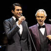 Matteo Bocelli performing with his father Andrea, at the O2 Arena in September 2022