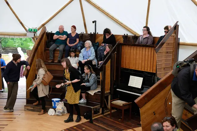 The world’s first 100-seater amphitheatre constructed entirely from upcycled pianos Edinburgh Festival 2018