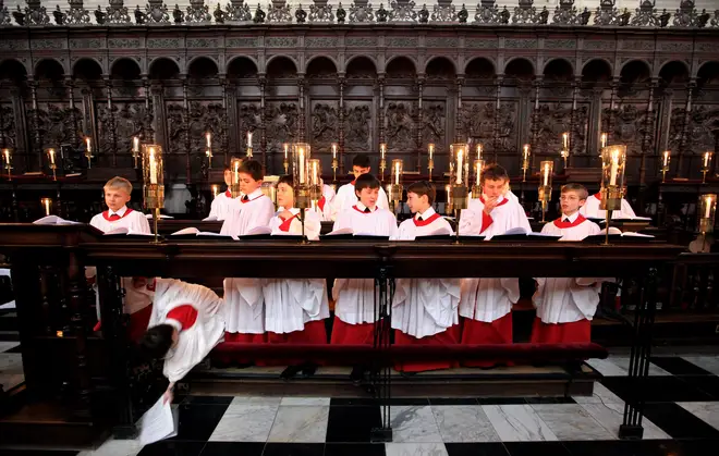 King's College Choir rehearse 'A Festival of Nine Lessons and Carols'